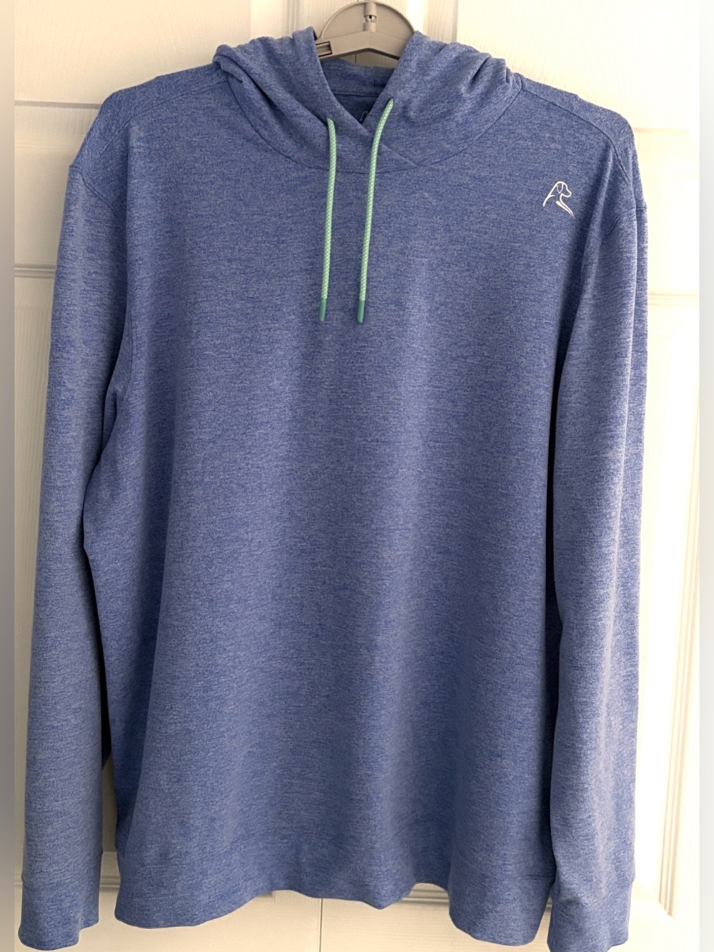 Rhoback Hesi Performance Hoodie Blue Stretch Golf Shirt size XL